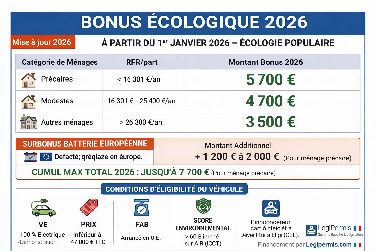 Cumul bonus écologique et prime à la conversion 2026 — aides maximales pour acheter une voiture électrique