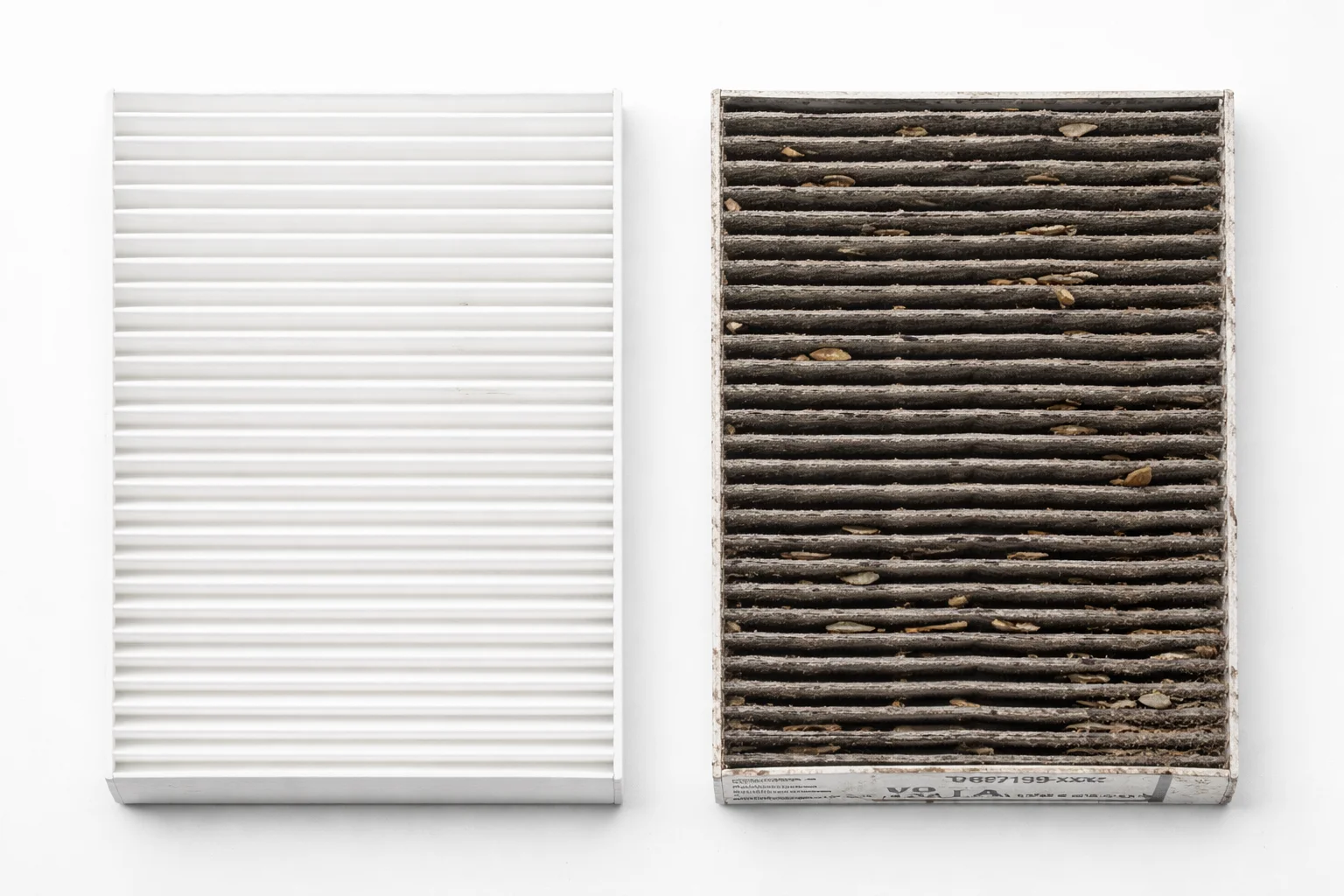 Filtre habitacle voiture encrassé pollen poussière remplacement