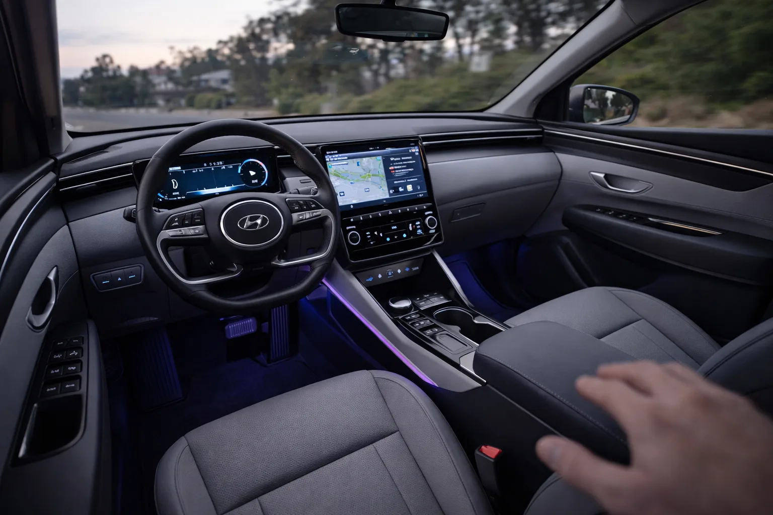 Hyundai Tucson 2026 intérieur tableau de bord écrans panoramiques