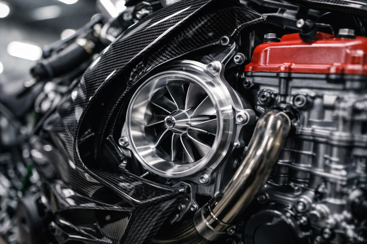 Kawasaki H2R moteur surcompresseur détail mécanique 1000cc