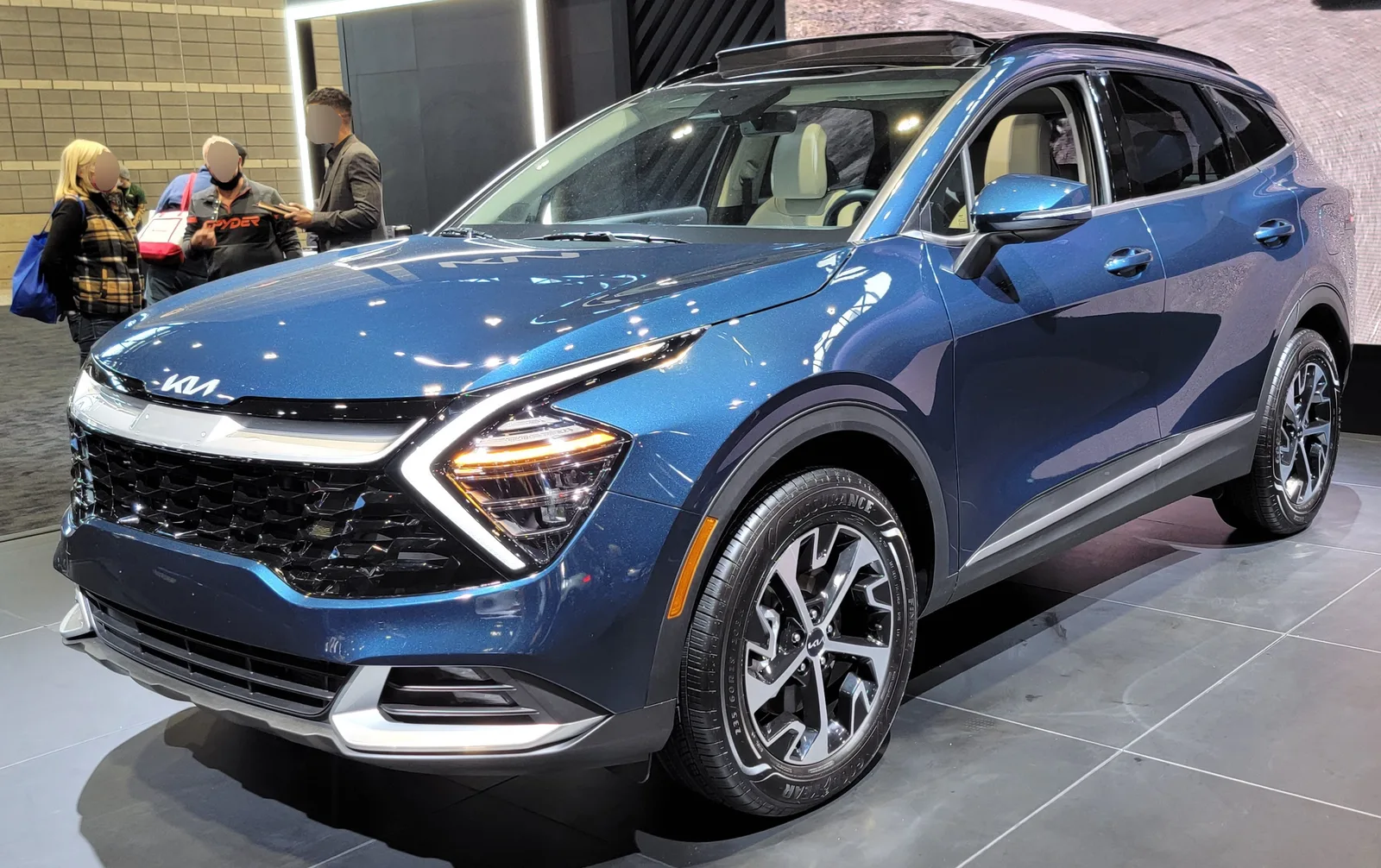 Kia Sportage Hybrid 2026 bleu — SUV hybride avec garantie 7 ans