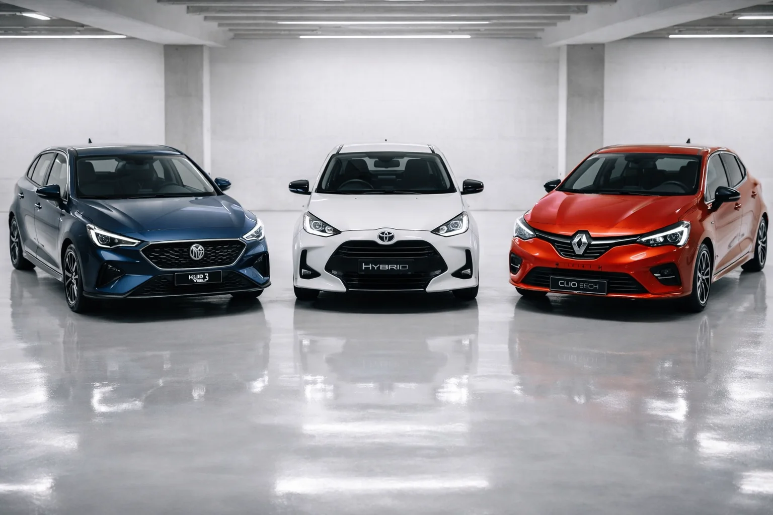 MG3 2026 comparatif Toyota Yaris Renault Clio E-Tech citadine hybride