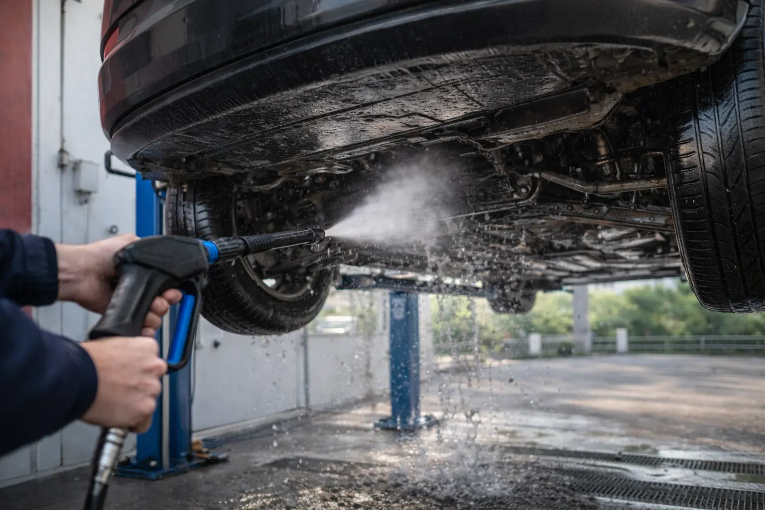 Nettoyage dessous de caisse après hiver