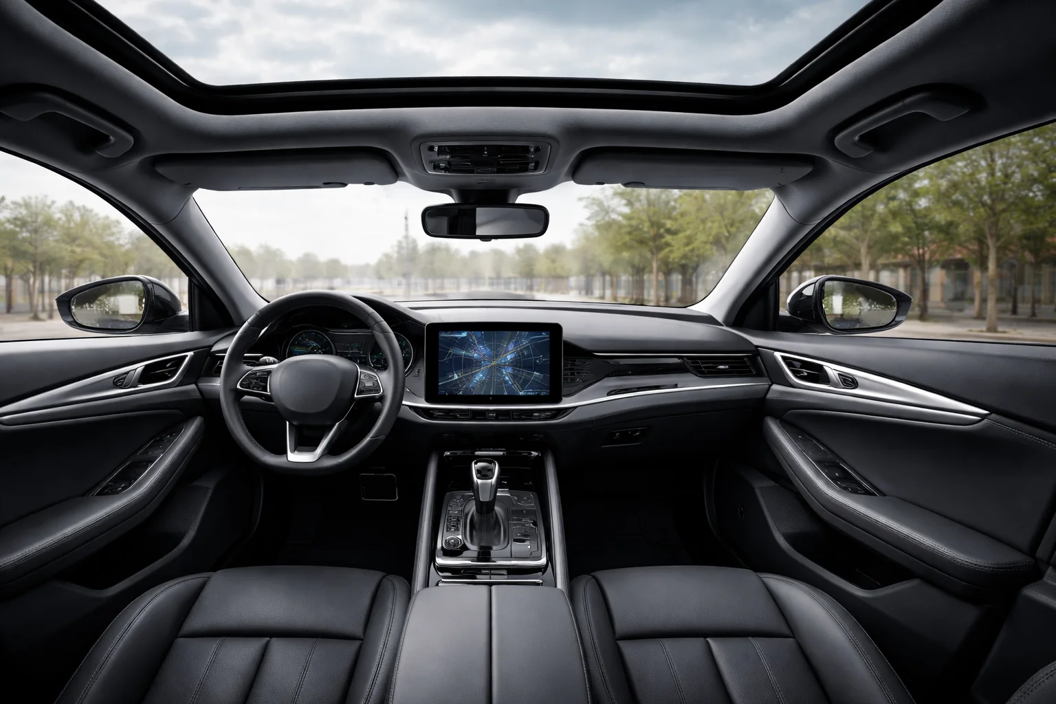 Intérieur Skoda Octavia 2026 — écran central et toit ouvrant