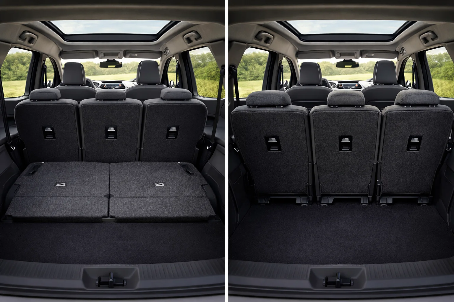 Intérieur SUV 7 places troisième rangée espace famille siège arrière