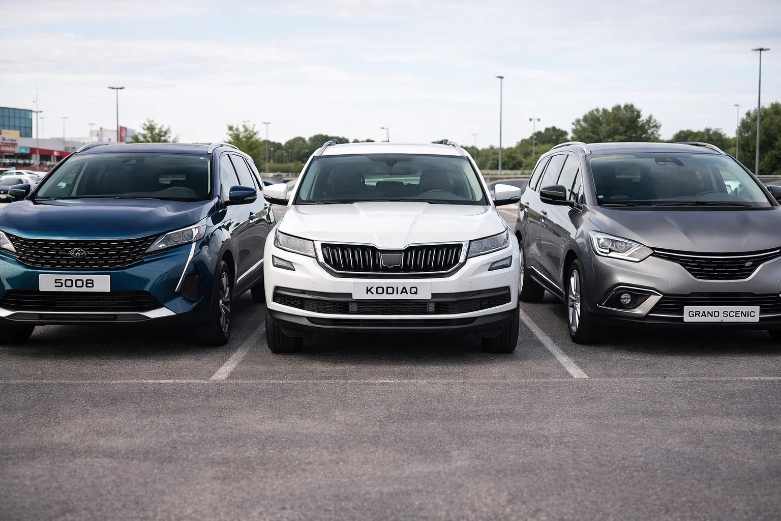 SUV 7 places occasion comparatif 2026 Peugeot 5008 Kodiaq Scenic